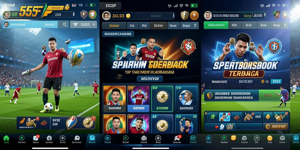 Tampilan antarmuka Sportsbook yang menarik dan interaktif di 555F.