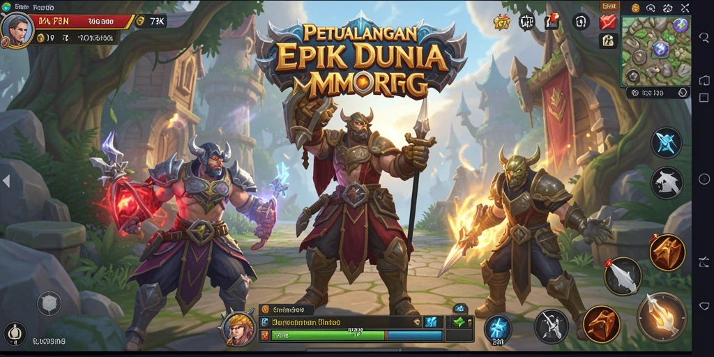 Gameplay seru dan menakjubkan di dunia MMORPG 73K.