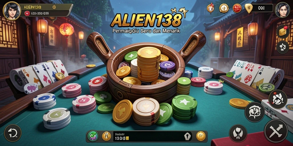 Tangkapan layar utama ALIEN138 yang menunjukkan aksi gameplay QiuQiu.