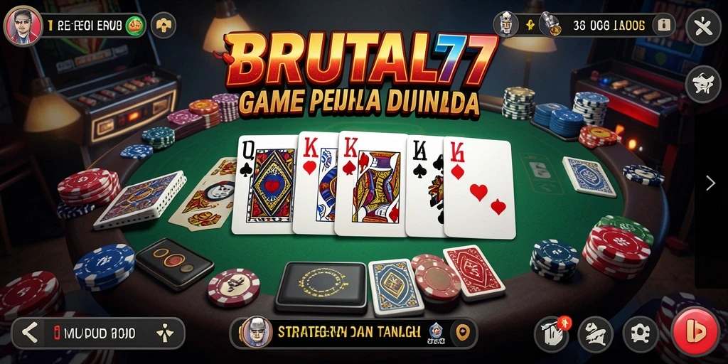 Tampilan gameplay menantang dalam BRUTAL77 yang seru.