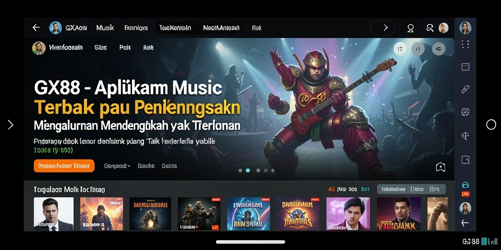 Tampilan gameplay GX88 yang menarik dan interaktif untuk pengalaman musik unik.