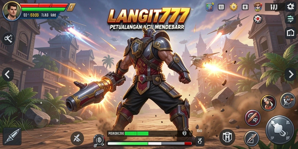 Tampilan mendebarkan dari gameplay LANGIT777 dengan aksi yang intens.