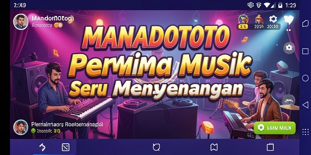 Tampilan gameplay menarik dari MANADOTOTO yang menunjukkan pengalaman musik.