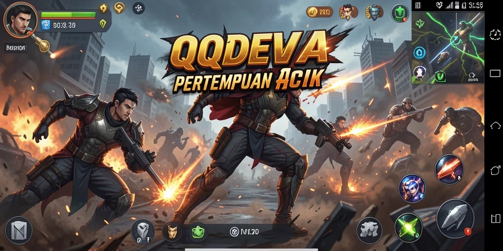 Tangkapan layar utama QQDEWA menampilkan aksi pertempuran yang intens dan mendebarkan.
