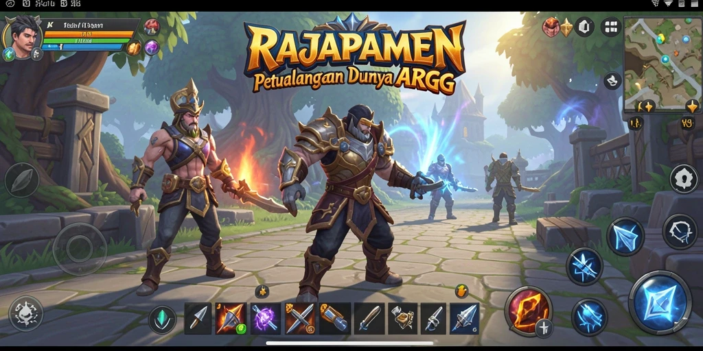 Gameplay ARPG seru dengan pertarungan melawan monster.