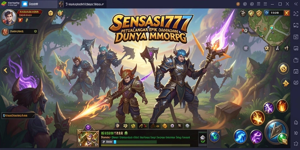 Gameplay SENSASI777 yang seru di dunia MMORPG yang luas.