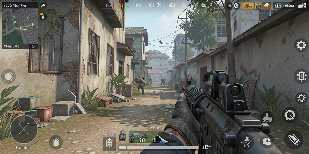 Tampilan seru gameplay VC55 dengan aksi menembak yang mendebarkan.