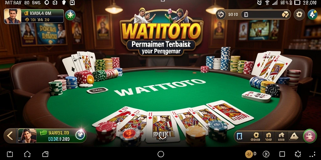 Screenshot gameplay WATITOTO menampilkan suasana seru permainan Poker.